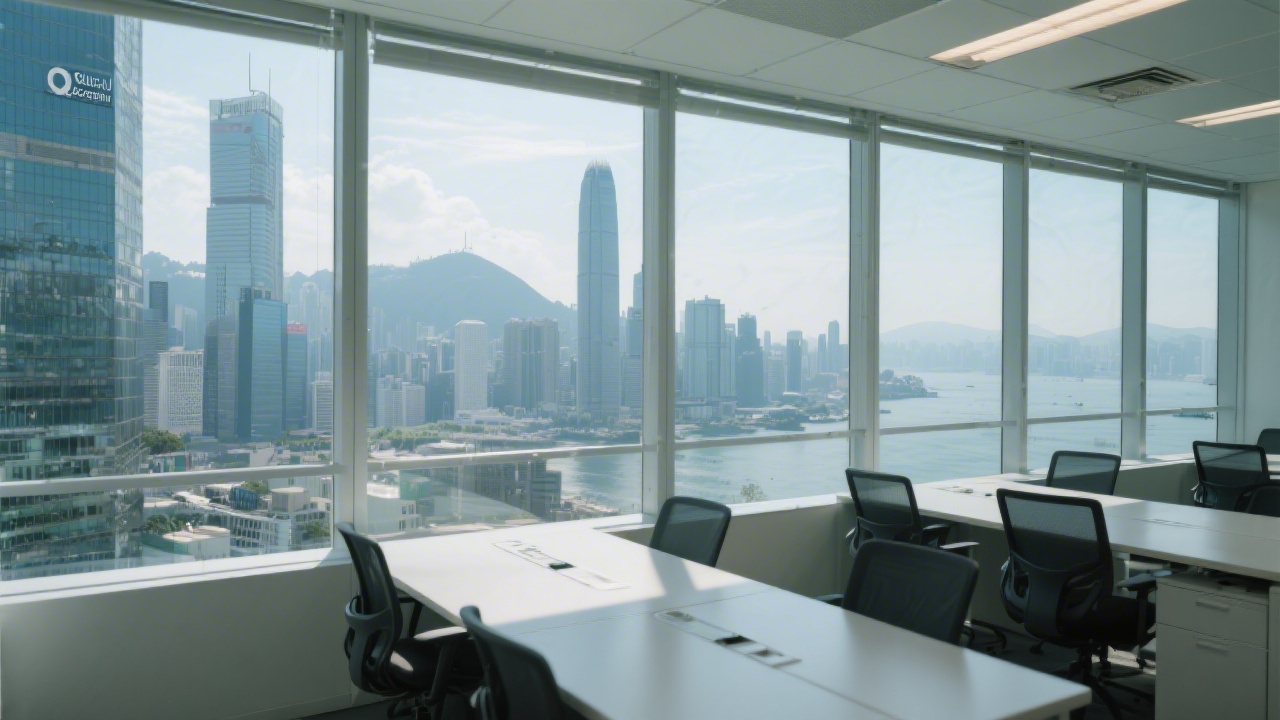 View from a high-rise office in Quarry Bay with cityscape and natural light, illustrating the professional setting for a Hong Kong digital academy.